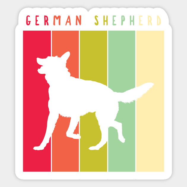 Retro Vintage German Shepherd Sticker by JKA